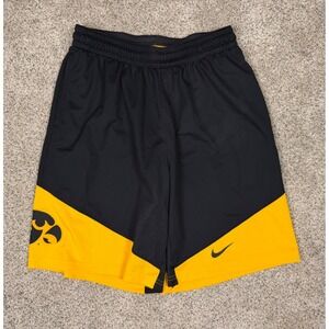 Nike Iowa Hawkeyes Dri-FIT Basketball Shorts Mens XL Black Gold Performance